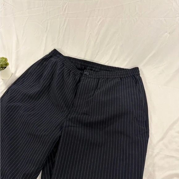 Stussy Pinstripe Pants Skateboard Navy Size L - Picture 3 of 11